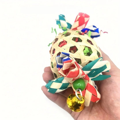 Colorful Paper Lantern Bird Toy for Small & Medium Birds