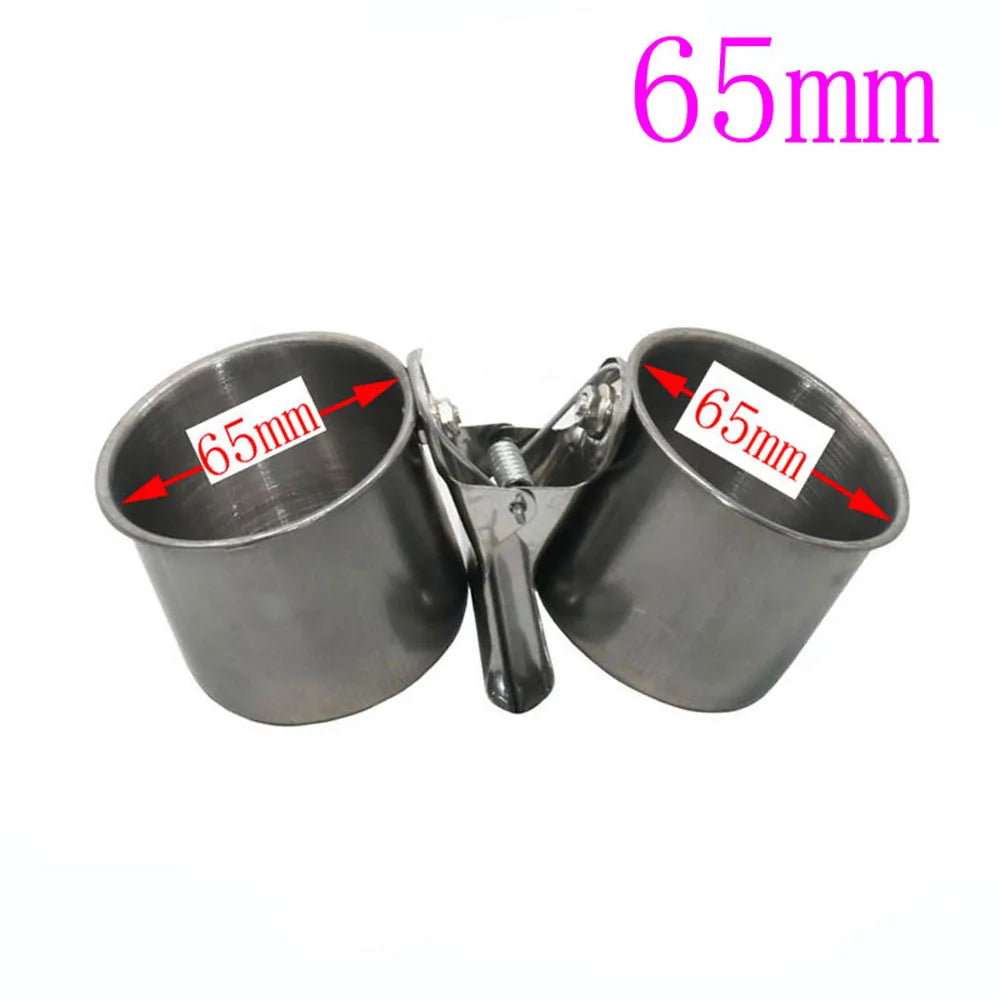 Stainless Steel Bird Feeding Cups for Cages