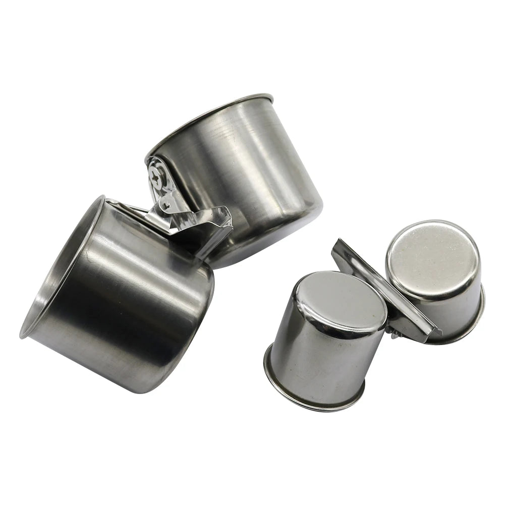 Stainless Steel Bird Feeder Cup with Cage Clip 