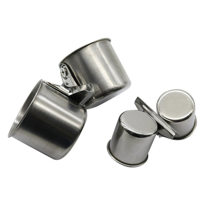 Stainless Steel Bird Feeder Cup with Cage Clip 
