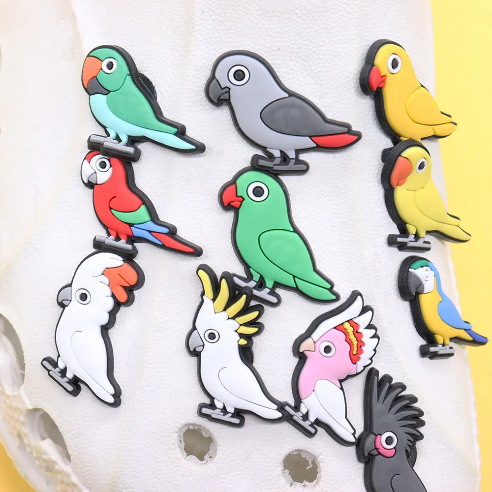 Parrot Croc Charms 11-Piece Set | Bon Bon Bird Toys