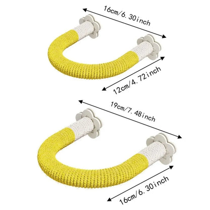 U-Shape Braided Rope Perch with Plastic Cage Mounts