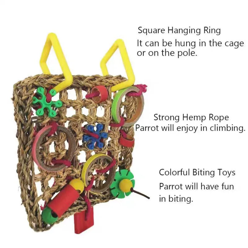 Seagrass Foraging Wall Mat for Birds | Bon Bon Bird Toys