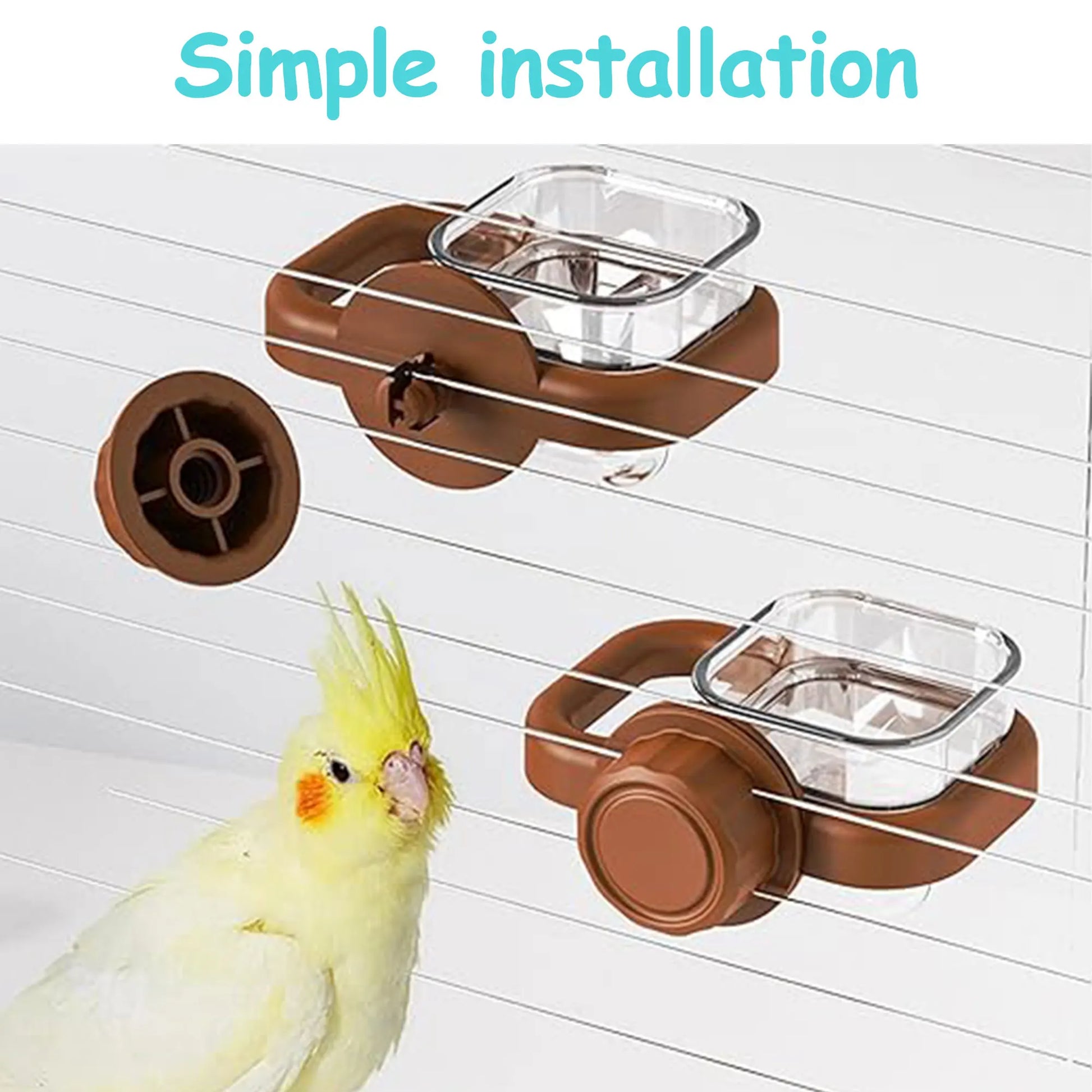 Cage-Mount ABS Feeder Bowl for Birds | Bon Bon Bird Toys