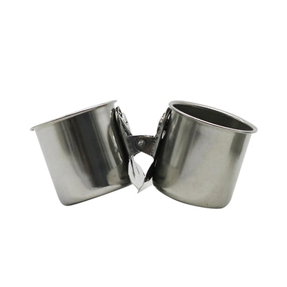 Stainless Steel Bird Feeder Cup with Cage Clip 