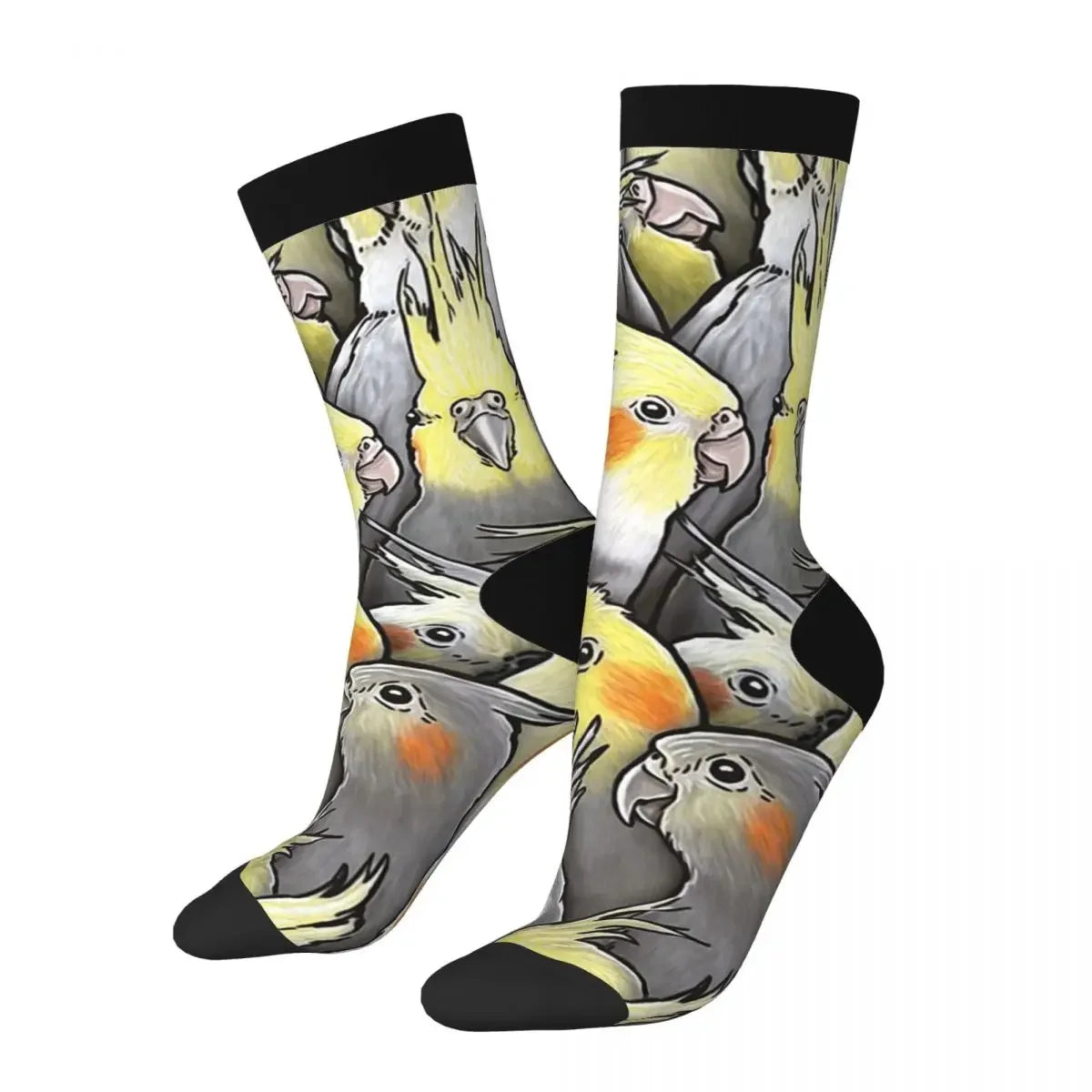 Cockatiel Art Print Crew Socks | Bon Bon Bird Toys