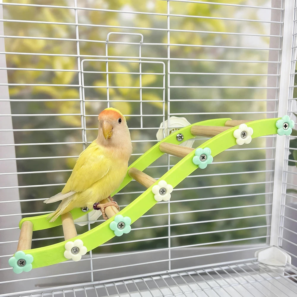 Flower Climbing Ladder Bridge for Birds | Bon Bon Bird Toys
