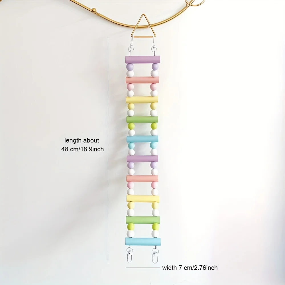 Pastel Wood Bird Cage Toys & Accessories | Bon Bon Bird Toys