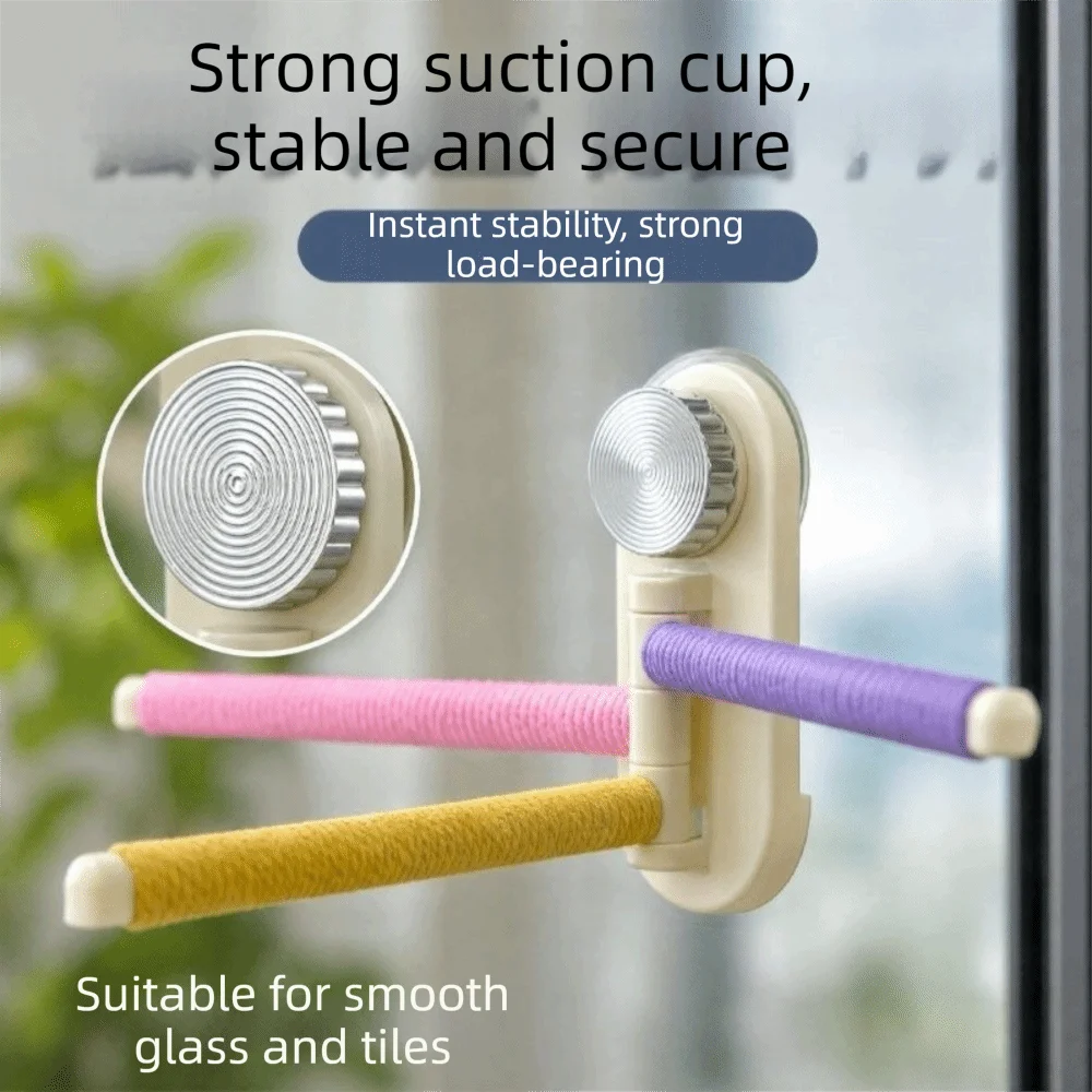Suction Cup Rotating Cotton Rope Perch for Birds