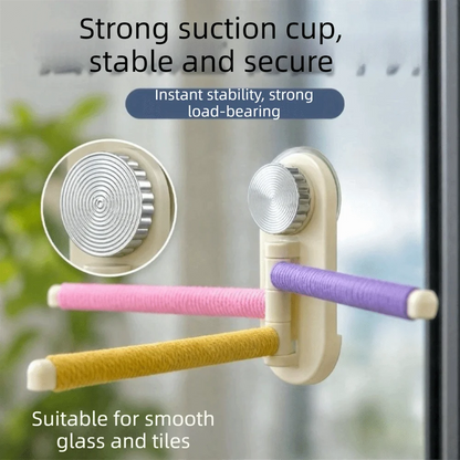 Suction Cup Rotating Cotton Rope Perch for Birds