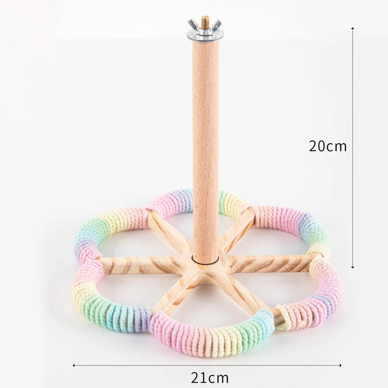 Rotating Windmill Perch Stand for Small Birds | Bon Bon Bird Toys