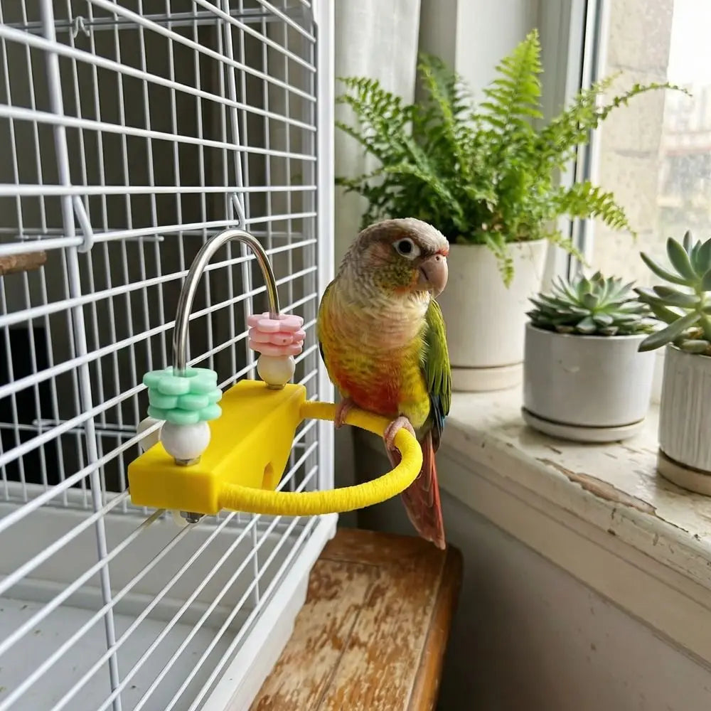 Flower Bead Platform Perch for Small Birds | Bon Bon Bird Toys