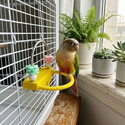 Flower Bead Platform Perch for Small Birds | Bon Bon Bird Toys