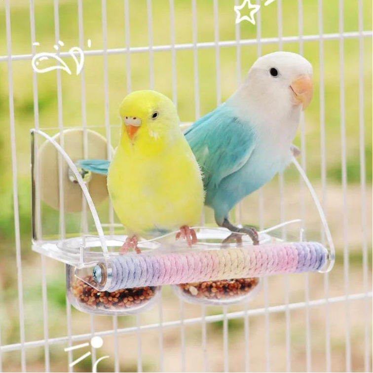 Clear Acrylic Bird Feeder Bowl | Bon Bon Bird Toys