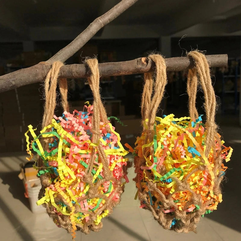 Colorful Shredded Paper Bird Toy Refill | Bon Bon Bird Toys