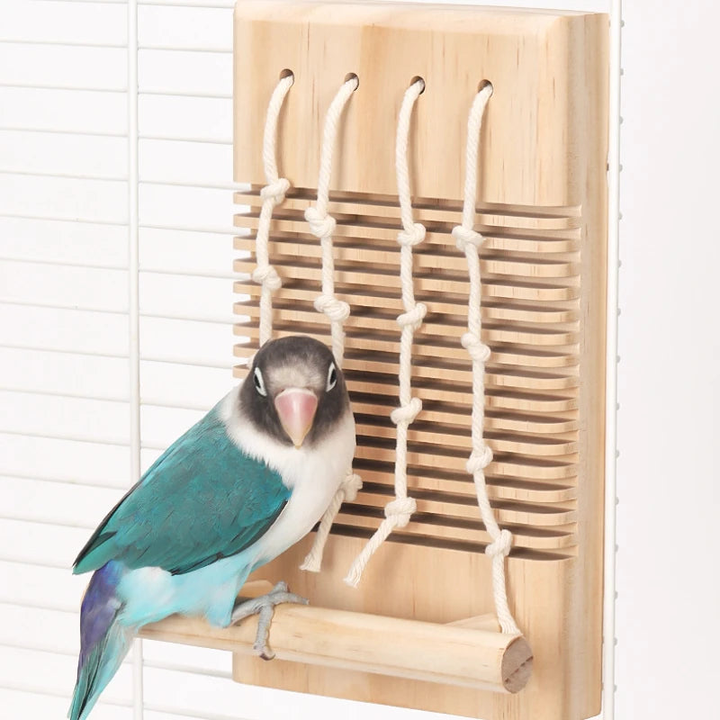 Slatted Wood Block Perch for Bird Cages | Bon Bon Bird Toys