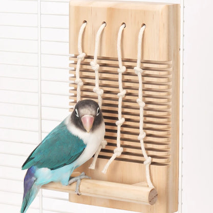 Slatted Wood Block Perch for Bird Cages | Bon Bon Bird Toys