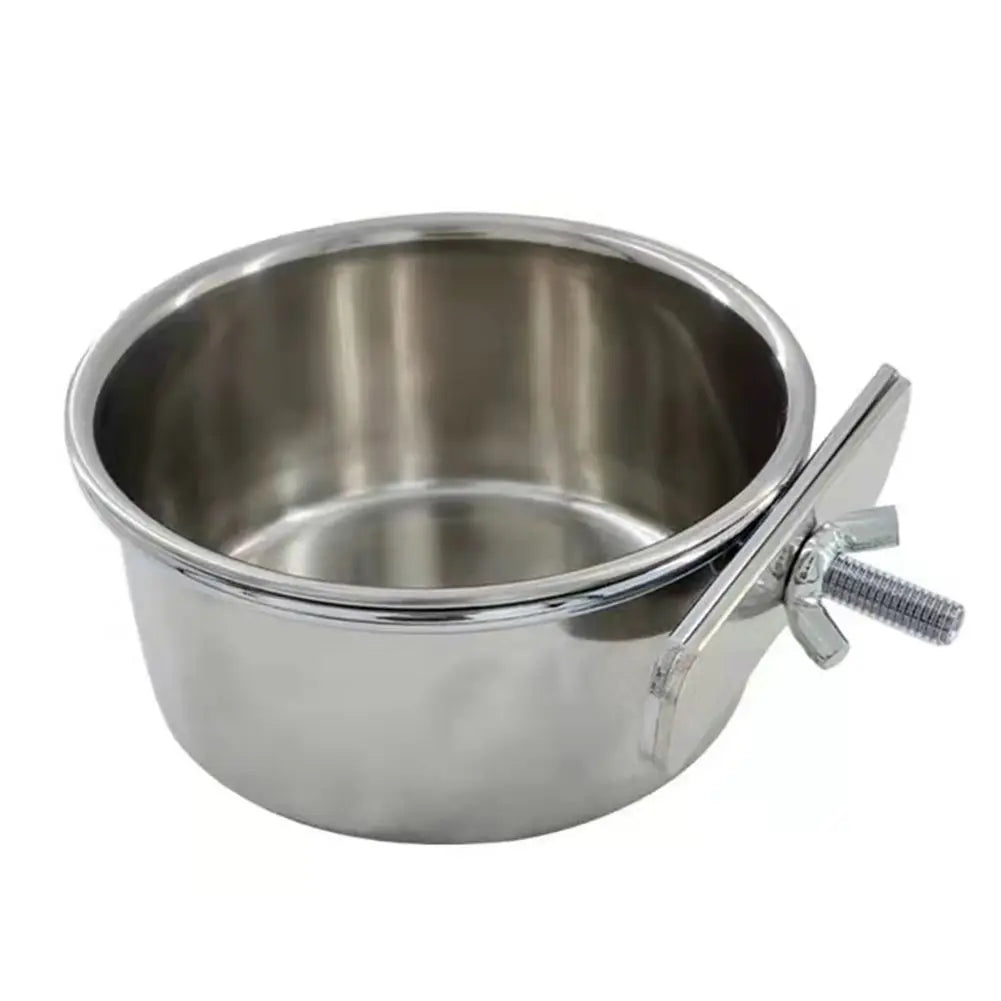 Stainless Steel Hanging Cage Bowl for Birds | Bon Bon Bird Toys