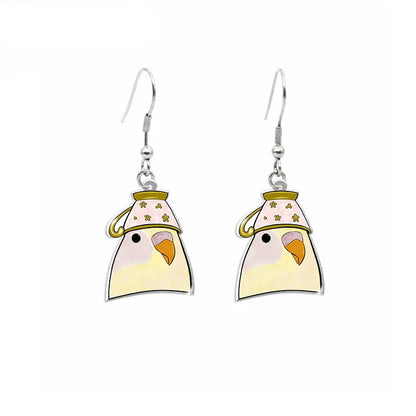 Cute Parrot Acrylic Dangle Earrings | Bon Bon Bird Toys