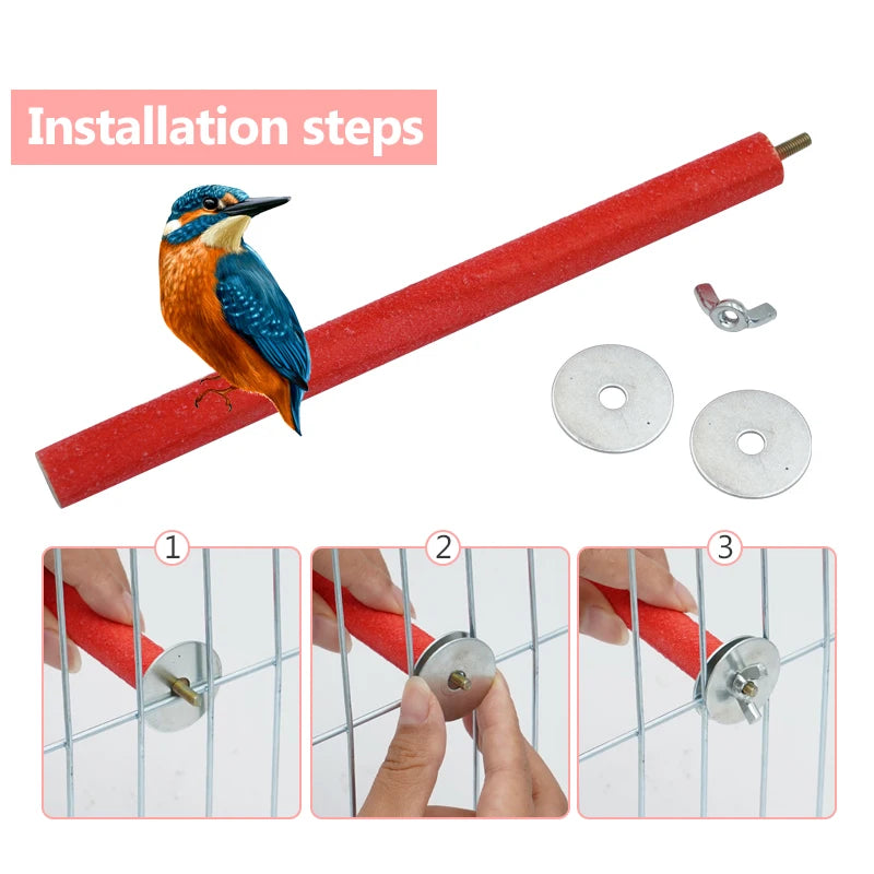 Colorful Wooden Perch Stick for Small Birds | Bon Bon Bird Toys