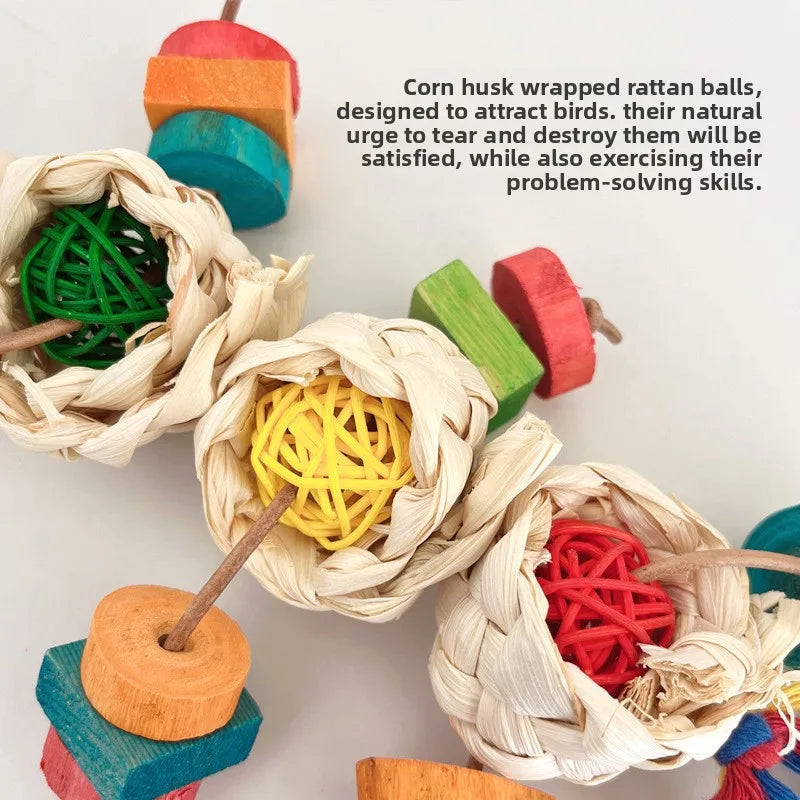 Multi-Texture Shredding Rope Toy for Birds | Bon Bon Bird Toys