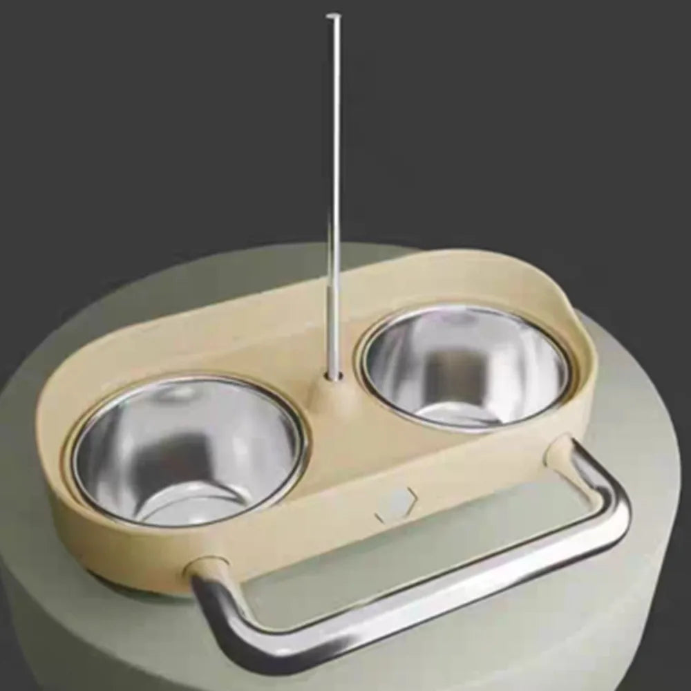 Double Bowl Cage-Mount Bird Feeder with Splash Guard | Bon Bon Bird Toys