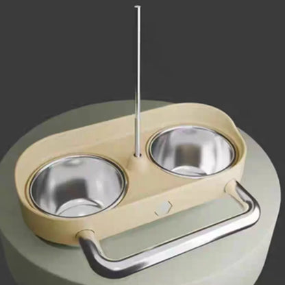 Double Bowl Cage-Mount Bird Feeder with Splash Guard | Bon Bon Bird Toys
