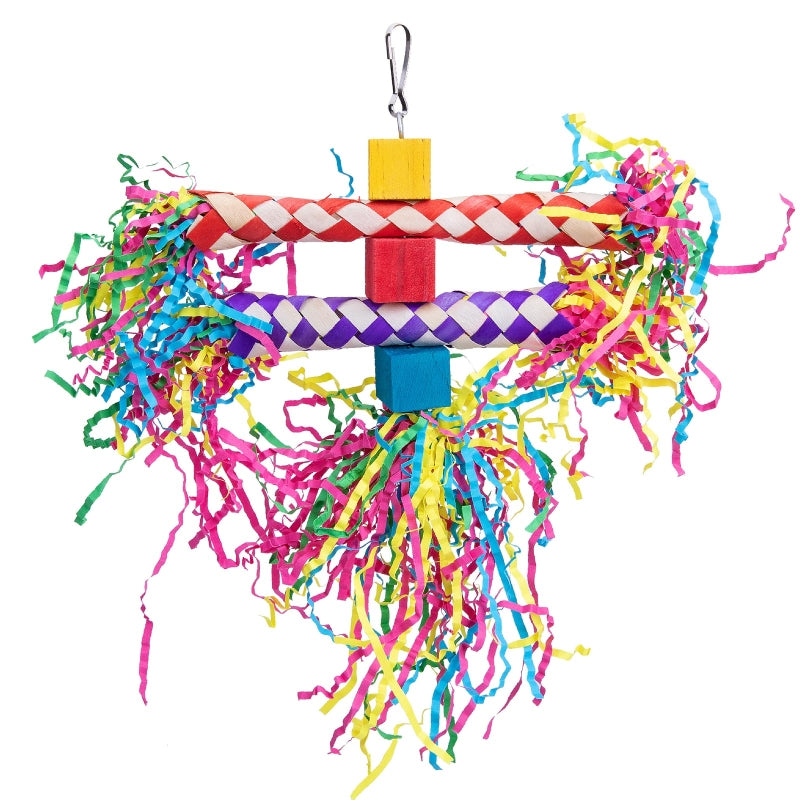 5 Piece Crinkle Paper Shredding Toy Set for Birds | Bon Bon Bird Toys