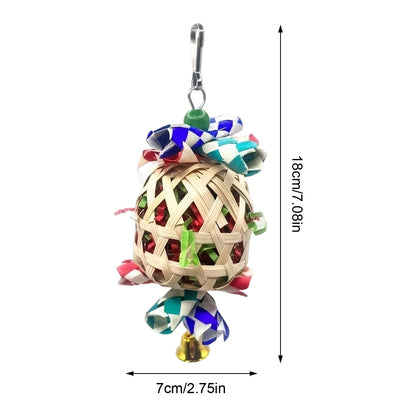 Colorful Paper Lantern Bird Toy Dimensions for Small & Medium Birds