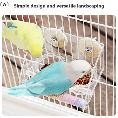 Clear Acrylic Bird Feeder Bowl | Bon Bon Bird Toys