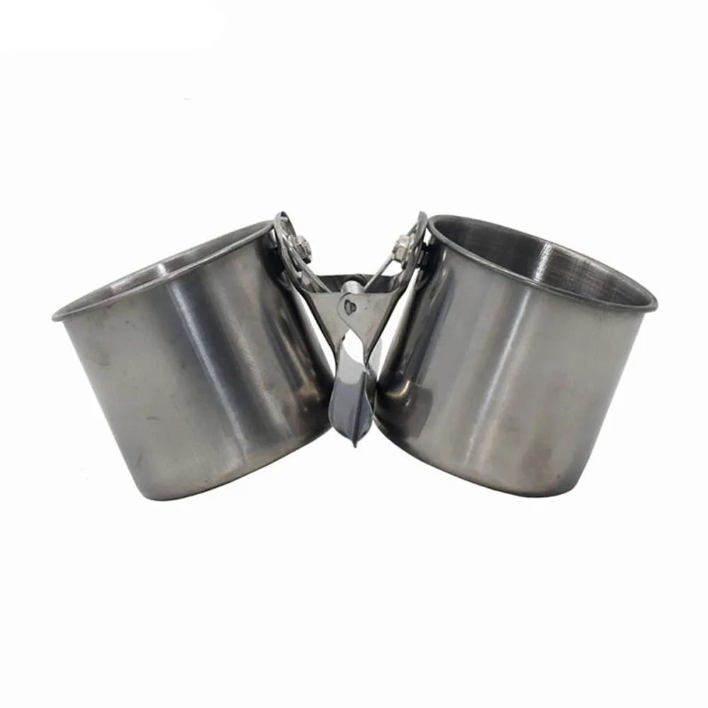 Stainless Steel Bird Feeding Cups for Cages