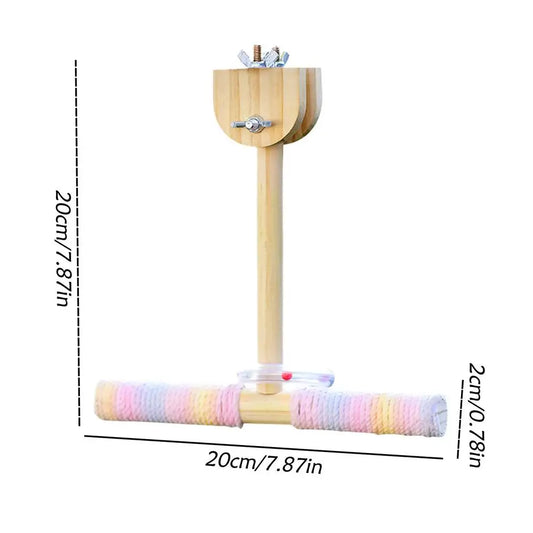 Rotating Wooden Perch Swing for Birds | Bon Bon Bird Toys