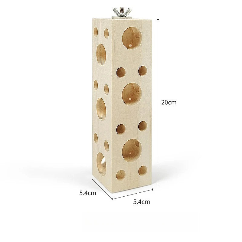 Natural Wood Tree Hollow Chew Perch for Birds | Bon Bon Bird Toys