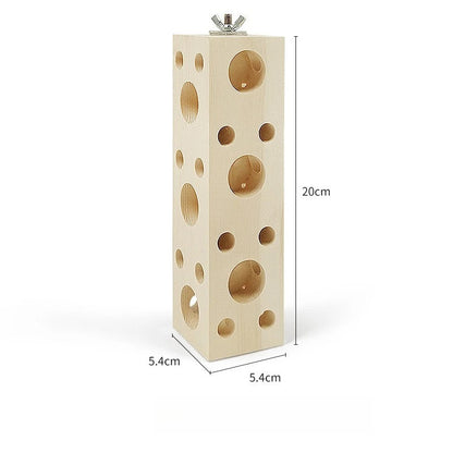 Natural Wood Tree Hollow Chew Perch for Birds | Bon Bon Bird Toys