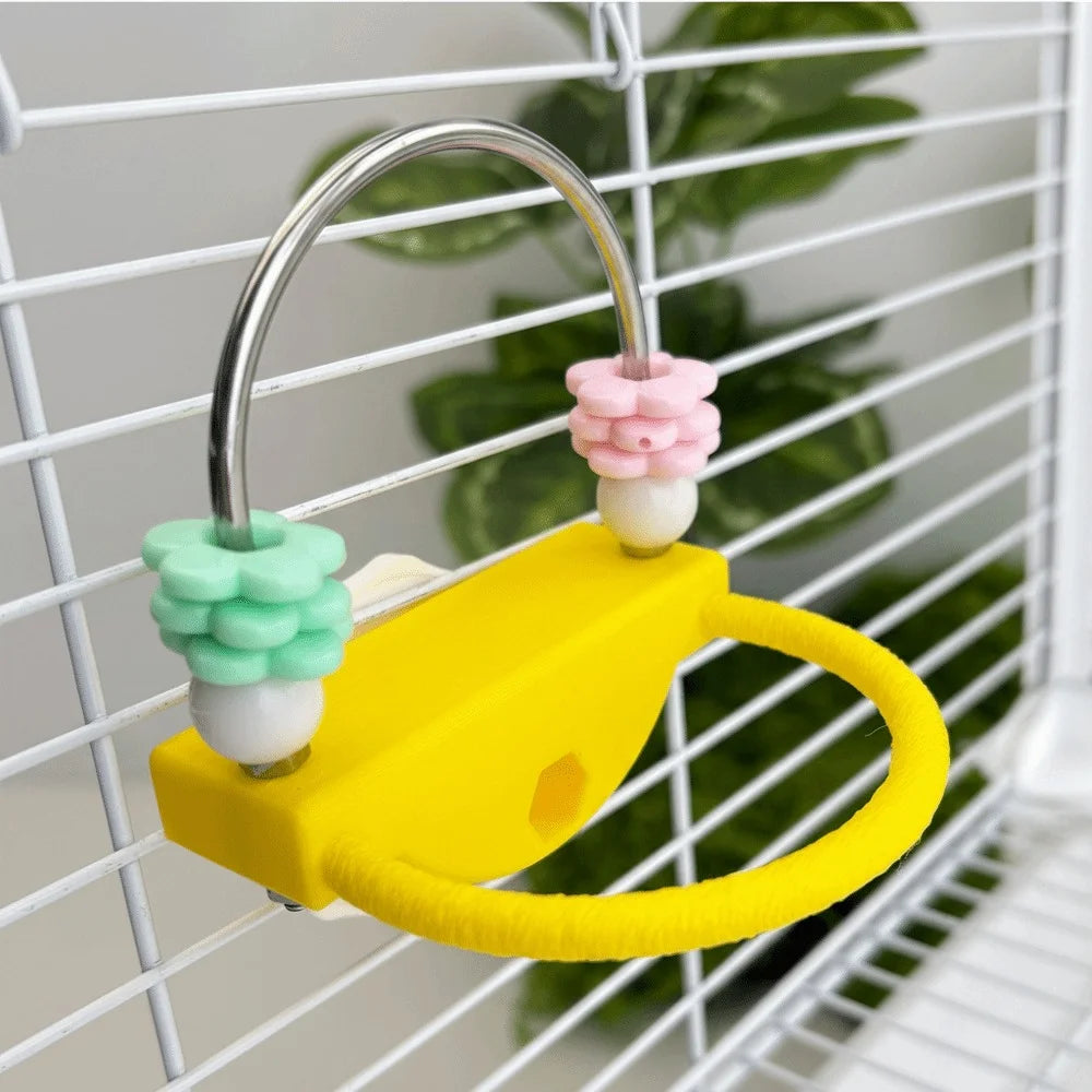 Flower Bead Platform Perch for Small Birds | Bon Bon Bird Toys