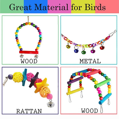 7-Piece Bird Toy Set for Small Parrots | Bon Bon Bird Toys