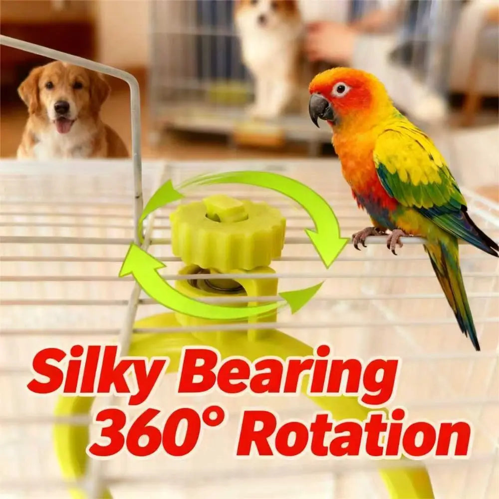 Spinning Ring Perch for Bird Cages | Bon Bon Bird Toys