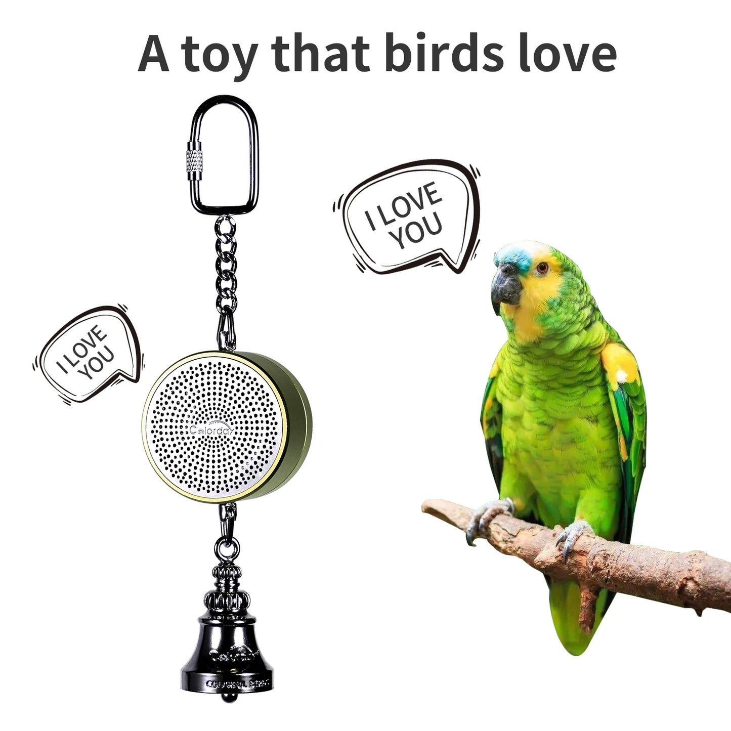 Voice Recording Talking Trainer Toy for Birds | Bon Bon Bird Toys