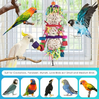 Natural Sola Ball Foraging Toy for Birds | Bon Bon Bird Toys