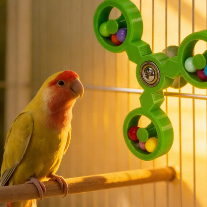 Spinning Windmill Rattle Toy for Birds | Bon Bon Bird Toys