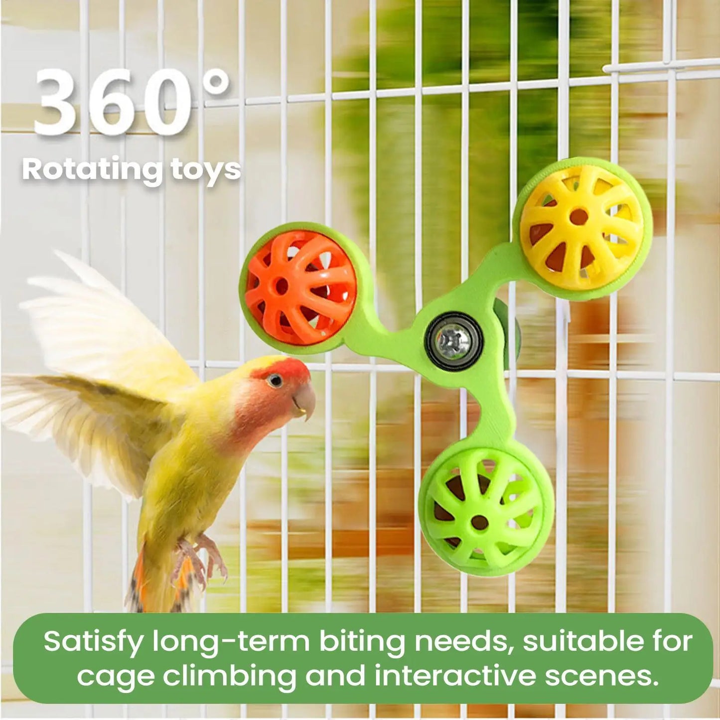 Spinning Ball Cluster Cage Toy for Birds | Bon Bon Bird Toys