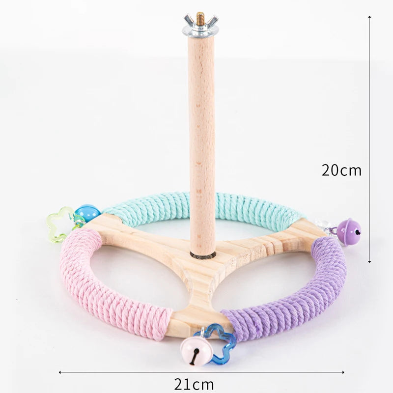 Rotating Windmill Perch Stand for Small Birds | Bon Bon Bird Toys