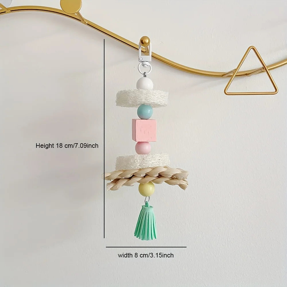 Pastel Wood Bird Cage Toys & Accessories | Bon Bon Bird Toys