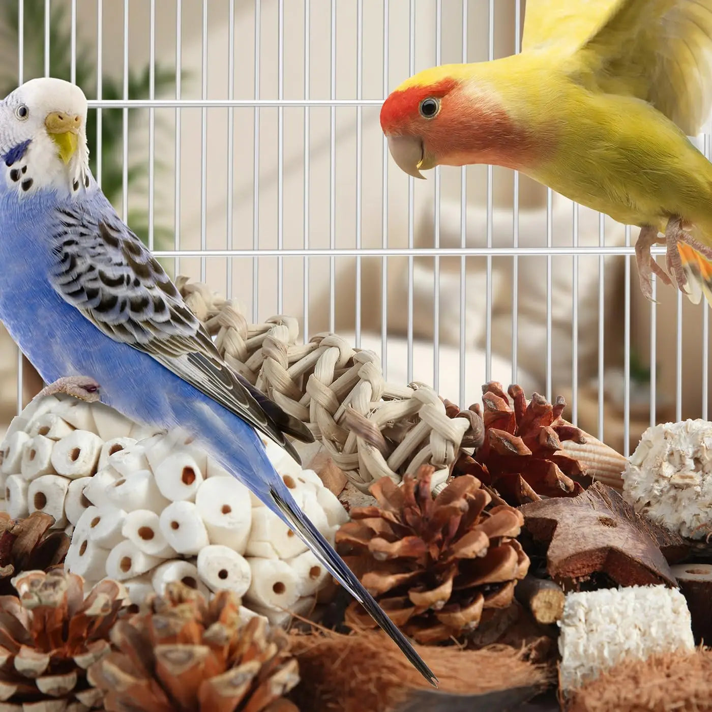 Natural Foraging Box for Birds | Bon Bon Bird Toys