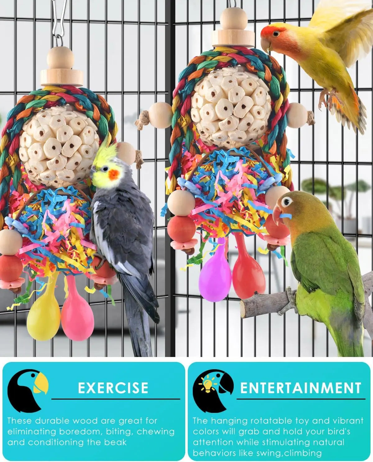 Bird Shredder Doll Toy | Bon Bon Bird Toys