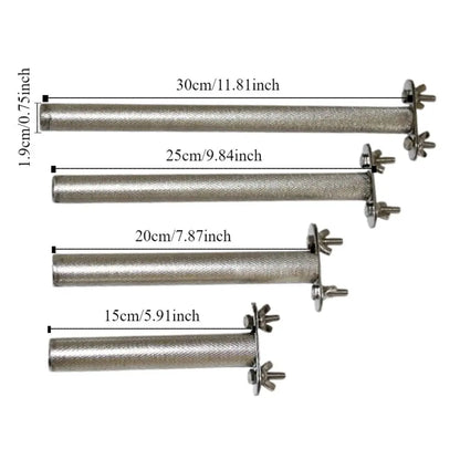 Stainless Steel Bird Perch Rod — 4 Lengths Available