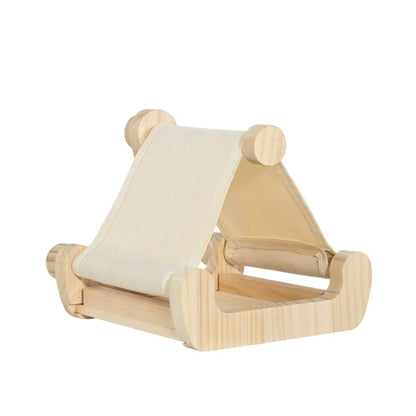 Wooden Bird Hammock Bed with Drawer Tray | Bon Bon Bird Toys