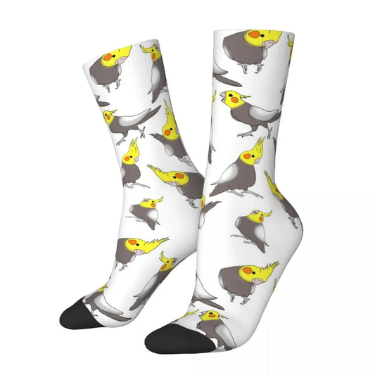 Cockatiel Print Crew Socks | Bon Bon Bird Toys