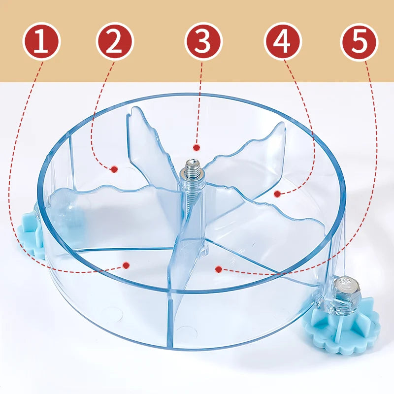 Acrylic Foraging Wheel Toy for Birds | Bon Bon Bird Toys
