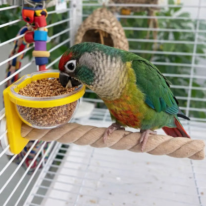 Cage-Mount Feeder Cup with Perch